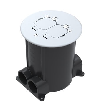 The Wiremold Co - Wiremold 881 1 to 2" 1-Gang PVC Round Floor Box