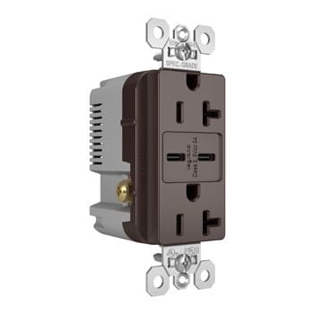 Pass & Seymour / Legrand - P&S TR20USBCC6 20A 125V TR REC + 2