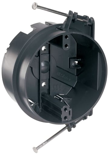 Pass & Seymour / Legrand - Pass & Seymour S1-20-RAC 4" Round Ceiling Box w/ Nails, 2-3/16" Deep, Thermoplastic, 20.25cu.in