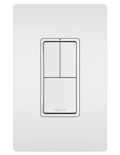 Pass & Seymour / Legrand - Pass & Seymour RCD113W Radiant Combination (2) Single Pole and (1) 3-Way Switches, 15A 120V - White
