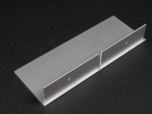 The Wiremold Co - Wiremold ALA4810B 6 x 2-3/16" Satin Anodized Aluminum 2-Channel Raceway Blank End