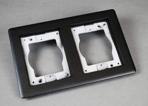 The Wiremold Co - Wiremold 827TCAL-BK Omnibox™ Double Gang Rectangular Aluminum Carpet/Tile Flange