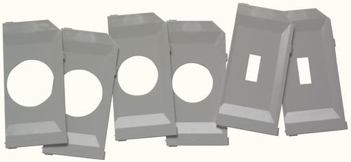 Pass & Seymour / Legrand - Pass & Seymour WIU20-PK 2-Gang Plastic Gray Weatherproof Cover Extra Plate Kit