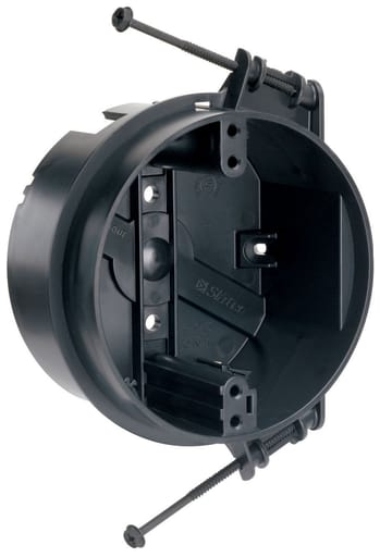 Pass & Seymour / Legrand - Pass & Seymour S1-20-RACS 4" Round Ceiling Box w/ Mounting Screws, 2-3/16" Deep, Thermoplastic, 20.25cu.in
