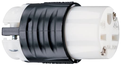 Pass & Seymour / Legrand - Pass & Seymour PS5669-X 15Amp 250V, Blade Connector 2Pole 3Wire, Black & White