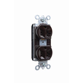 Pass & Seymour / Legrand - Pass & Seymour PT5362 PlugTail Spec Grade Duplex Receptacle, 20amp 125v - Brown
