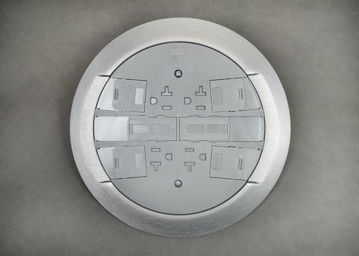 The Wiremold Co - Wiremold RP4CTCBK 2 Duplex Receptacle 4 Communication Floor Box Activation Cover