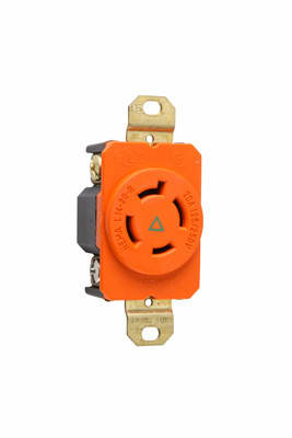 Pass & Seymour / Legrand - Pass & Seymour IGL1420-R Turnlok Single Receptacle, 4wire, 20A 125/250V Isolated Ground