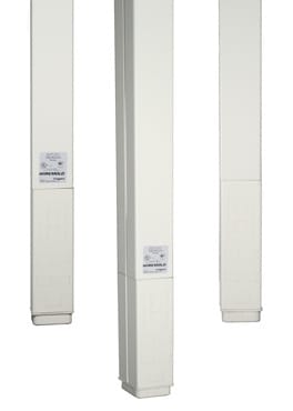 The Wiremold Co - Wiremold 25DTC-E10 Ivory Steel 2-Compartment Power and Communication Pole