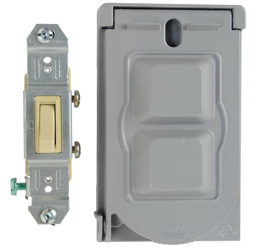 Pass & Seymour / Legrand - Pass & Seymour CA1-GS 1-Gang Cast Lever Mount Weatherproof Toggle Switch Cover - Gray