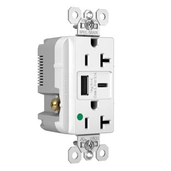 Pass & Seymour / Legrand - P&S TR20HUSBACW 20A 125V DUP HG TR