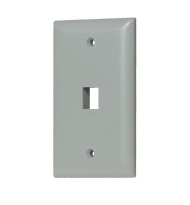 Pass & Seymour / Legrand - On-Q WP3401-GY 1-Gang 1-Port Gray Wall Plate