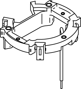 The Wiremold Co - Wiremold 881ADP 4 x 1-1/8" PVC Floor Box Ratchet Adjusting Ring