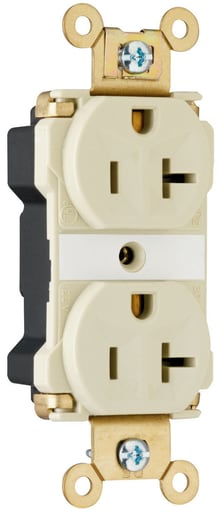 Pass & Seymour / Legrand - Pass & Seymour PT5362-AGRY PlugTail™ Industrial Extra Heavy-Duty Spec Grade Duplex Receptacle, 20A 125V - Gray