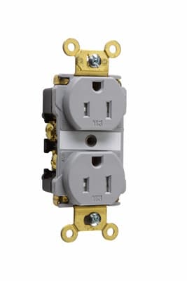 Pass & Seymour / Legrand - P&S TR62GRY TAMPR RESISTNT RECP 15A