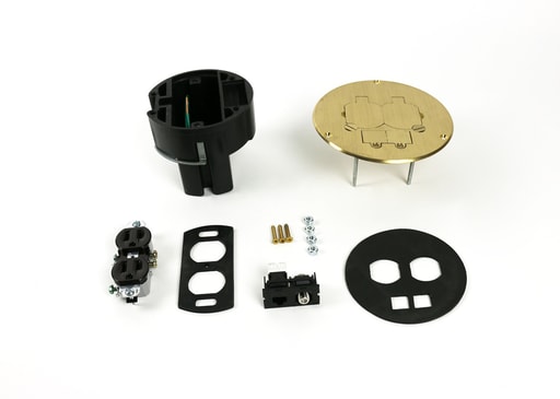The Wiremold Co - Wiremold 863DPCOM Dual Service Floor Box Kit