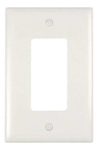 Pass & Seymour / Legrand - Pass & Seymour TPJ26-W 1Gang Wall Plate, Decorator, Nylon, Jumbo - White