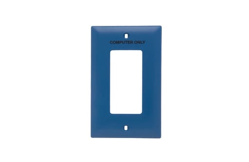 Pass & Seymour / Legrand - Pass & Seymour TP26-BL 1Gang Wall Plate, Decorator, Nylon, Standard - Blue