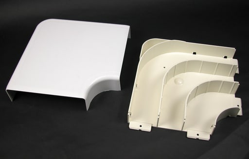 The Wiremold Co - Wiremold 5511FO-WH 5500-Series Radiused Full Capacity Flat Elbow Fitting