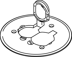 The Wiremold Co - Wiremold 895TCAL 5-1/2" Aluminum Duplex Receptacle Floor Box Cover Plate with Flip Lid