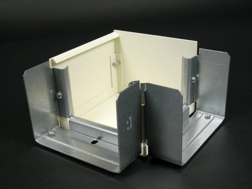 The Wiremold Co - Wiremold V6011TX 4-3/4" Ivory Steel Combination Flat Elbow