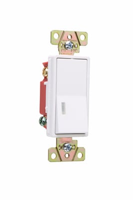 Pass & Seymour / Legrand - Pass & Seymour 2626-W Three-way, Back and Side Wire, Illuminated Decorator Switch, 20 amps, 120V - White