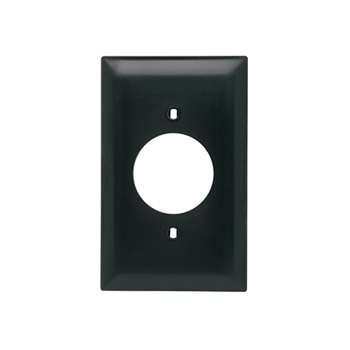 Pass & Seymour / Legrand - Pass & Seymour TP720-BK 1Gang Wall Plate, 1.5938" Power Outlet Receptacle, Nylon, Standard - Black