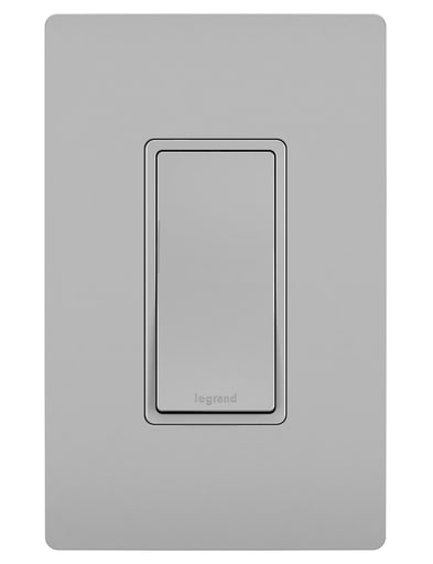 Pass & Seymour / Legrand - Pass & Seymour TM870-GRY Decorator Switch, Single Pole 15Amp 120/277V Grounding, Gray