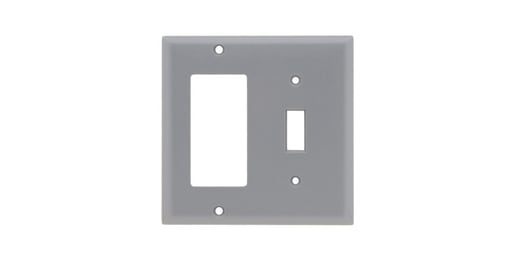 Pass & Seymour / Legrand - Pass & Seymour SP126GRY Gray 1 Toggle Switch and 1 Decorator Combination Wall Plate
