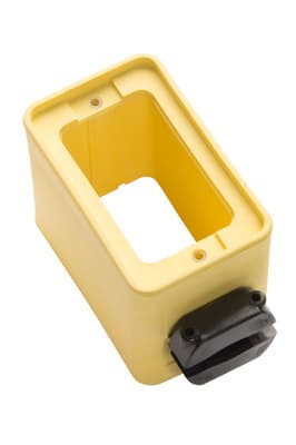 Pass & Seymour / Legrand - Pass & Seymour 3050 3.3 x 2.5 x 3.16 Inch Yellow Rubber 1-Clamp Portable Outlet Box