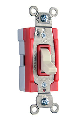 Pass & Seymour / Legrand - Pass & Seymour PT20AC3-LA PlugTail™ 3Way Toggle Switch, 20A 120/277V - Light Almond