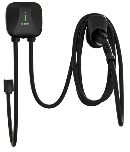 Pass & Seymour / Legrand - Pass & Seymour L2EVSE40ACP1450 Plug-In Home Level 2 EV Charger, 40A 9600W, 208/240V, SAE J1772 Connector, Matte Black