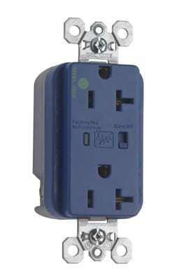 Pass & Seymour / Legrand - Pass & Seymour 8300-BLSP Hospital Grade Surge Protective Duplex Receptacle, Back & Side Wire, 20A 125V - Blue