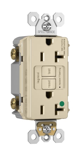 Pass & Seymour / Legrand - Pass & Seymour 2097-HGLA 20A 125V Self Test GFCI Hospital Grade Light Almond