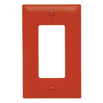 Pass & Seymour / Legrand - Pass & Seymour TP26-OR 1Gang Wall Plate, Decorator, Nylon, Standard - Orange