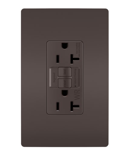 Pass & Seymour / Legrand - Pass & Seymour 2097-TRWR 20A 125V Self-Test Tamper-Resistant Weather-Resistant GFCI Brown