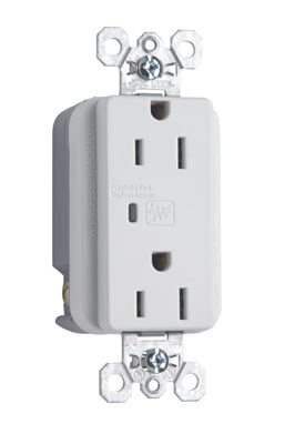 Pass & Seymour / Legrand - Pass & Seymour 5252-WSP 15A 125V 2-Pole 3-Wire NEMA 5-15R Surge Protective Duplex Receptacle - White