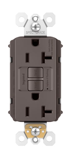 Pass & Seymour / Legrand - Pass & Seymour PT2097 20A 125V Plugtail Self-Test GFCI Duplex Receptacle - Brown