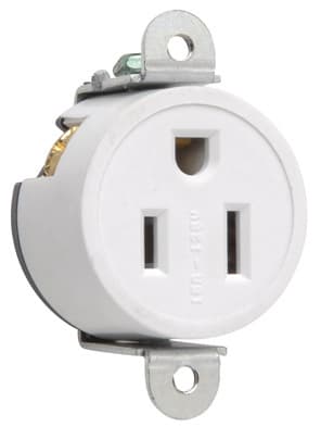 Pass & Seymour / Legrand - RECP SGL 15A 125V SHORT STRP S WIRE