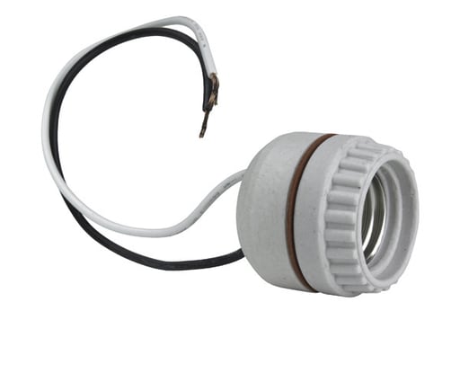 Pass & Seymour / Legrand - Pass & Seymour 8101 250V 660W White Porcelain 2-Piece 1-Circuit Medium Base Incandescent Lampholder