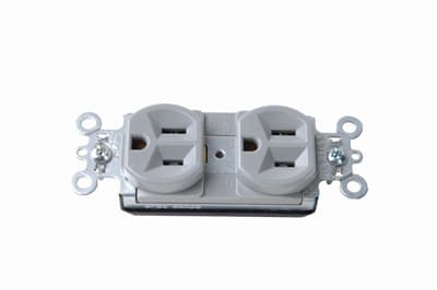 Pass & Seymour / Legrand - Pass & Seymour PT5262-GRY PlugTail™ Spec Grade Duplex Receptacle, 15A 125V - Gray