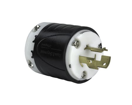 Pass & Seymour / Legrand - Pass & Seymour S2348-DF Non-Nema Plug, 14A 125-480V, IP20 Suitability - Black Back - White Front Body