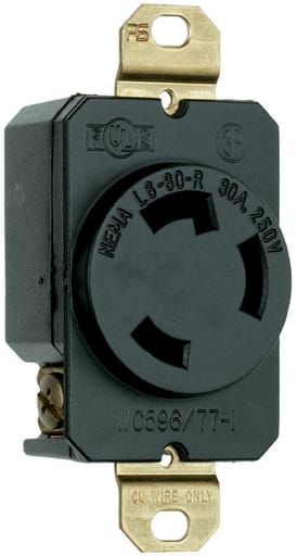 Pass & Seymour / Legrand - Pass & Seymour L630-R Turnlok® Single Receptacle, 3Wire 30Amp 250V