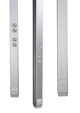The Wiremold Co - Wiremold 25DTP-E10 5 Inch 10 Foot Ivory Steel Tele-Power Pole Extender
