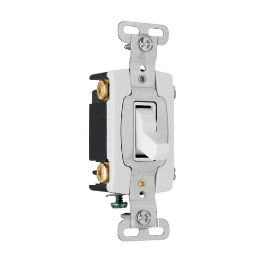 Pass & Seymour / Legrand - Pass & Seymour CSB20AC4-W Construction 4Way Switch, Back & Side Wire, 20Amp 120/277Volt, White