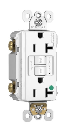 Pass & Seymour / Legrand - Pass & Seymour 2097-HGTRW 20A 125V Self Test GFCI Hospital Grade Tamper Resistant White