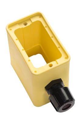 Pass & Seymour / Legrand - P&S 3099 YEL RUBBER BOX, 1 GRIP, DE