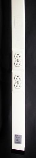 The Wiremold Co - Wiremold 30TP-212V 3.8 m 125 Volt 20 Amp Ivory Steel 2-Compartment Power and Communication Pole
