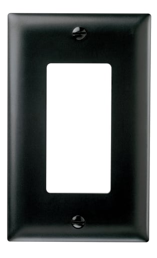 Pass & Seymour / Legrand - Pass & Seymour SP26-BK 1Gang Wallplate, Decorator, Black