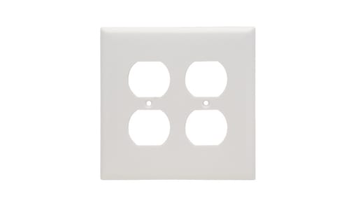 Pass & Seymour / Legrand - Pass & Seymour SPJ82-W 2Gang Wall Plate, Duplex Receptacle, Jr-Jumbo - White